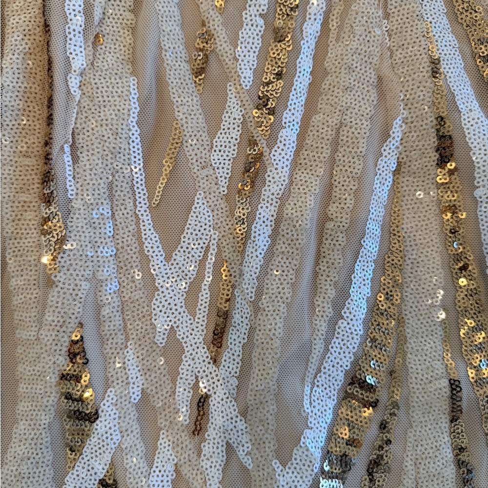Hello Molly Gold and Cream Sequin Dress - Picture 2 of 7